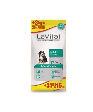 La Vital Salmon Maxi Puppy Food 12+3 kg Idili