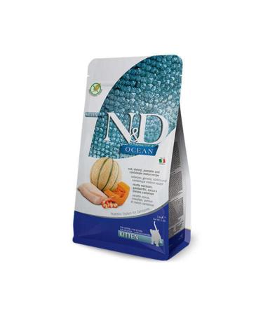 N & D Nd Ocean Grain Free Kitten Cod Fish & Shrimp Kitten Cat Food 1.5 Kg