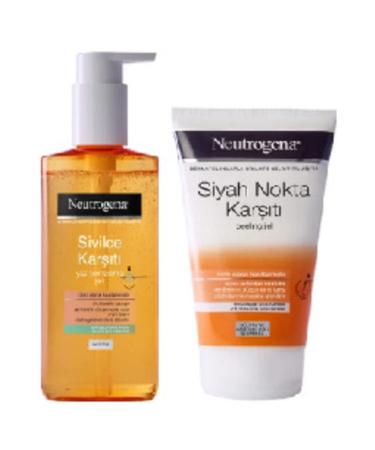 Neutrogena Anti-Acne Facial Cleansing Gel 200 ml and Anti-Blackhead Peeling Gel 150 ml