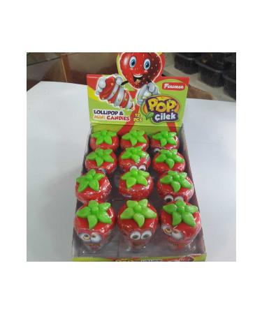 phenomenon POP STRAWBERRY LOLLIPOP & MINI CANDIES 12 PIECES