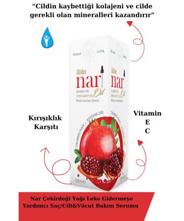 WORLD GOLDEN Pomegranate Seed Oil Hair/Body/Face and Skin Care Oil Anti-Wrinkle 100 Ml