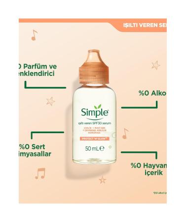 Simple Protect 'N' Glow Shining Spf30 Serum 50 Ml - Buy Online on GoSupps.com