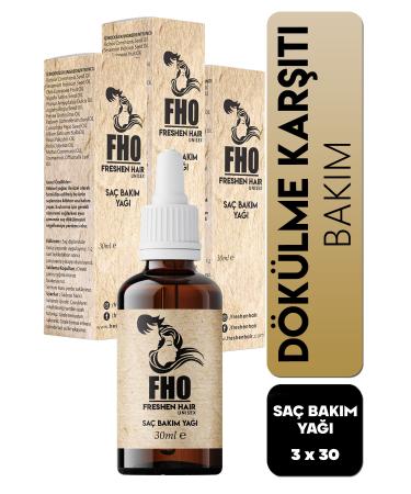 FHO Freshen Hair Freshen Hair Herbal Hair Care Serum for Slow Growing Hair 3 X 30 Ml