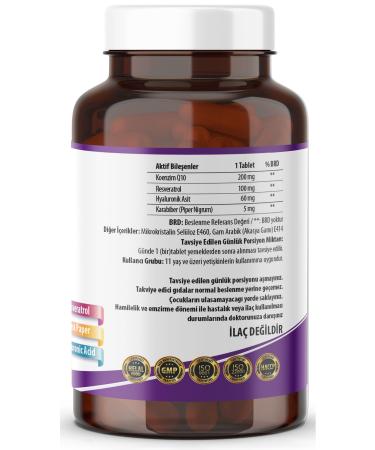 Ncs Coenzyme Q-10 200 Mg Resveratrol Hyaluronic Acid Black Pepper 90 Tablets - Buy Online on GoSupps.com