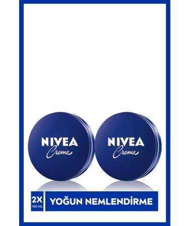 NIVEA Creme 150 Ml Caring Protection Moisturizing Cream for All Skin Types Hand & Face & Body X2 Pieces