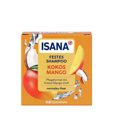 ISANA Vegan Solid Shampoo Coconut - Mango Scented 65 Gr