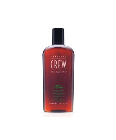 American Crew Tea Tree Men's 3 in 1 Shampoo + Conditioner + Shower Gel 450ml