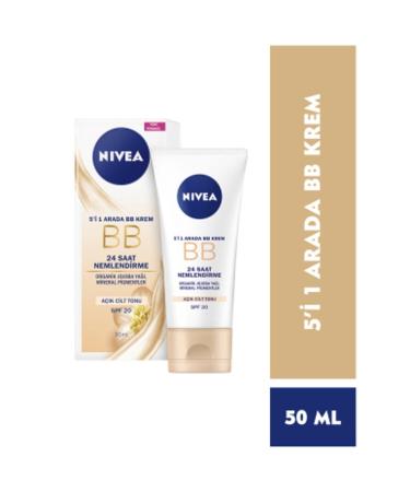 NIVEA BB Cream 24 Hour Moisturizing + Radiance Light Tone Super Day Face Care Cream 50 Ml