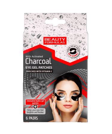 BEAUTY FORMULAS Eye Mask Charcoal 6 Pieces Gives a bright look PR