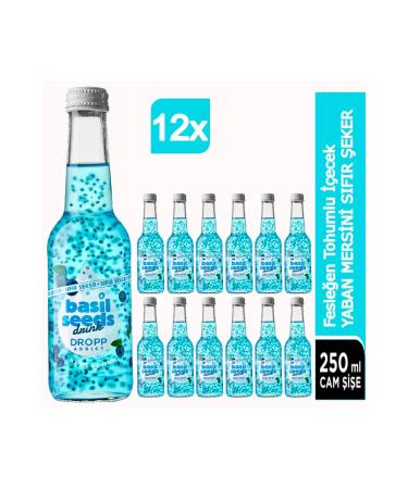 BASIL SEEDS DRINK BASIL SEEDS Basil Seed Drink Blueberry Zero Sugar 12X250ml