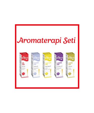 Biorganix Life Aromatherapy Oil Set (Rose Jasmine Ylang Ylang Lavender Jojoba) 20 ML Set of 5 with Dropper