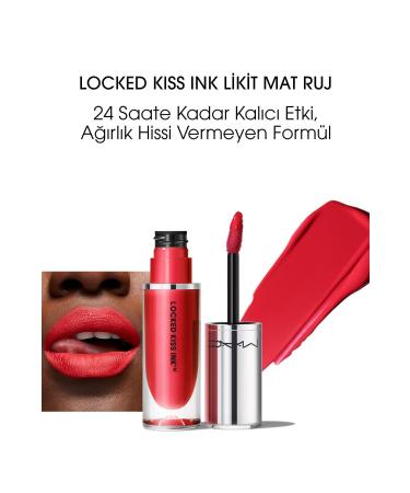 Mac Locked Kiss Ink 24hr Liquid Matte Lipstick - Ruby True - 4 ml shinee28