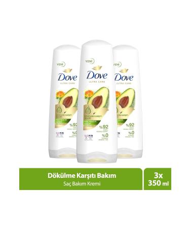 Dove Ultra Care Hair Care Cream Anti-Loss Care Avocado Extract 350 ml x 3