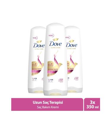Dove Ultra Care Hair Care Conditioner Long Hair Therapy For Long Damaged Hair 350 Ml X3