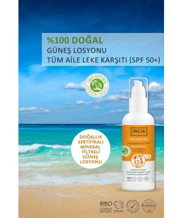INCIA 0 Natural and Organic Tamanu Oil Sunscreen Lotion with Mineral Filter for the Whole Family +50 SPF 100 ml - Buy Online on GoSupps.com