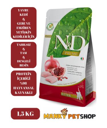 N & D PRIME CHICKEN & POMEGRANATE GRAIN-FREE KITTEN CAT FOOD (1.5 KG)