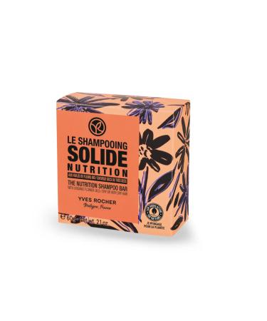 Yves Rocher Nourishing Solid Shampoo Dry Hair Nutrtion Organic flower oils Calendula Chamomile Blue St. John's Wort 60 g
