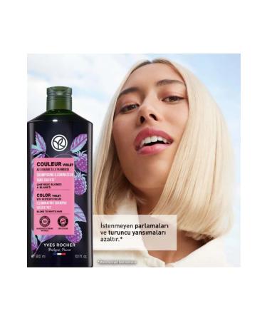 Yves Rocher Anti-Orange Purple Shampoo - Dyed Hair / Couleur Raspberry Vinegar & Gardenia 300 ml - Buy Online on GoSupps.com