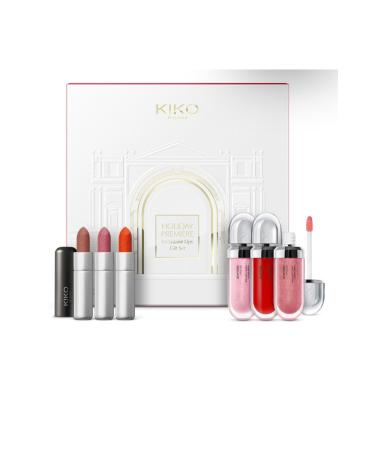 KIKO HOLIDAY PREMI RE IRRESISTIBLE LIPS GIFT SET gift set: 3 matte lipsticks and 3 lip glosses