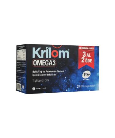 Krilom Omega 3 Astaxanthin 3 X 50 Capsules