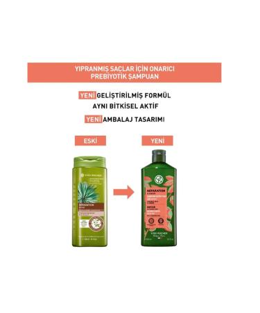 Yves Rocher Repair Prebiotic Shampoo Damaged Hair Reparation Organic Jojoba Oil Omega 6 & 9 and Agave 300 ml - Buy Online on GoSupps.com