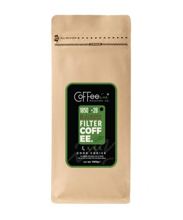 Coffeein Bitter Almond Flavored Filter Coffee 1000 gr Pesticide Free Strong Aroma