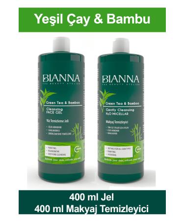 Bianna Green Tea and Bamboo Extract Facial Cleansing Gel and Make-Up Remover 2x400ml