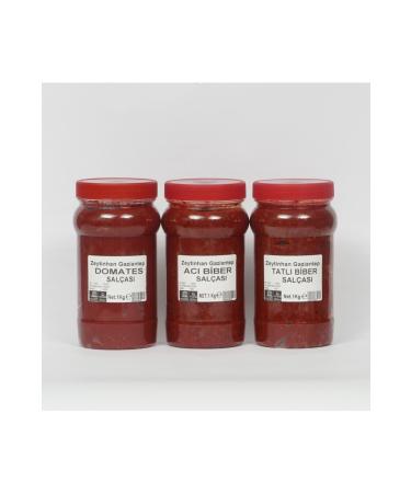 ZEYT NHAN Gaziantep Home Made Paste Set Bitter-Sweet-Tomato 3x1kg 3 pieces