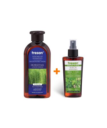Tresan Horsetail Care Shampoo 300ml - Beech Tree Strengthening and Revitalizing Hair Tonic 125 Ml