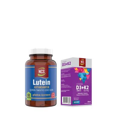 Ncs Lutein 15 Mg Astaxanthin 12 Mg 60 Tablets+vitamin D3 K2 20 Ml
