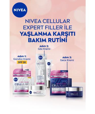 NIVEA Hyaluron Cellular Filler Firming and Anti-Aging Eye Care Cream 15 ml - Buy Online on GoSupps.com
