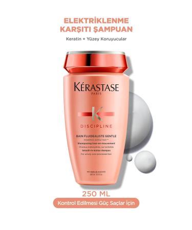Kerastase Discipline Bain Fluid aliste Gentle Sulfate-Free Anti-Frizz Shampoo 250ml