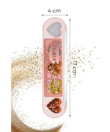 MUJGAN Heart Shaped 5-Piece Glitter Eyeshadow Palette No:2 - Buy Online on GoSupps.com