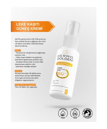 DG DERMO GOLDEN Sun Cream High Protection Brightening Tone Equalizer +50spf 125ml - Buy Online on GoSupps.com