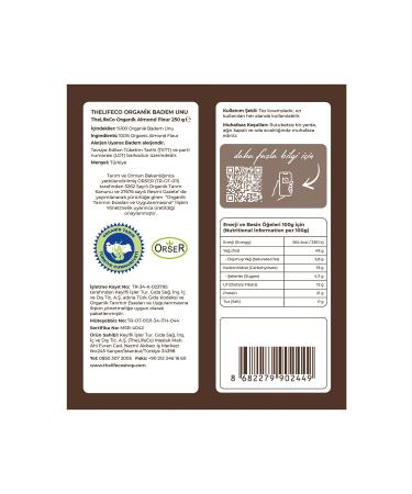 TheLifeCo Organic Almond Flour 250g (GLUTEN-FREE VEGAN) - Buy Online on GoSupps.com