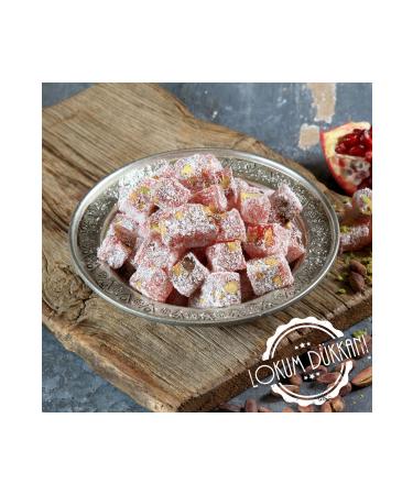 Turkish Delight Shop Double Roasted Turkish Delight with Pomegranate and Pistachio 800 gr