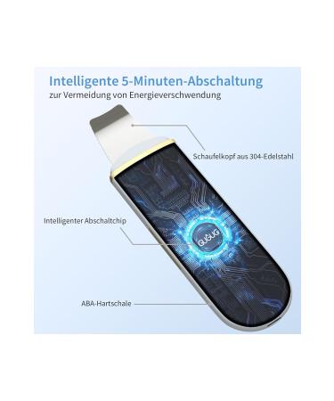 GUGUG Skin Scrubber Ultrasonic Facial Blackhead Remover 4 Modes Pore Cleaner - Buy Online on GoSupps.com