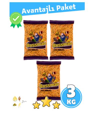 bossman Super Lux Mixed Quality Vitamin Best Budgie Food Advantageous Package 3 Kg