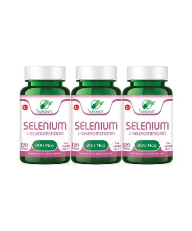 Yurdavit Selenium 200 Mcg Selenium 3x120 Tablets L-selenomethionine