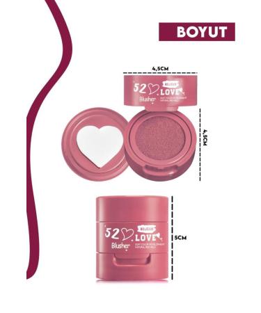 MUJGAN Heart Detailed Sponge Liquid Blush No:4 - Buy Online on GoSupps.com