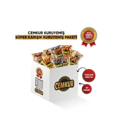 CEMKUR NUTS Super Mixed Nuts Package - 37 Packages 1480 gr