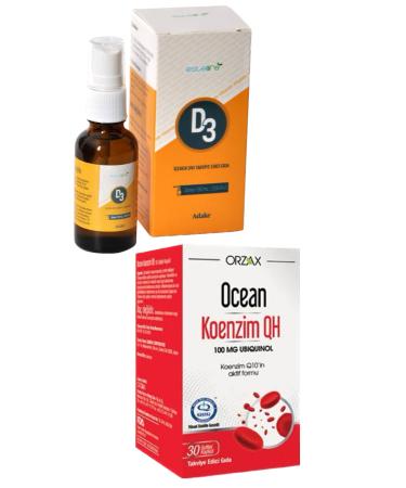 estellife D3 Vitamin 30 ml Spray + Coenzyme QH 30 Capsules - Cell Energy Supply and Bone Development for Over 40 Years