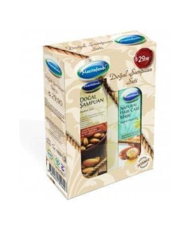 Mecit Efendi Almond Extract Natural Shampoo Set 250 Ml + Argan Oil Hair Care Mask 150 ML