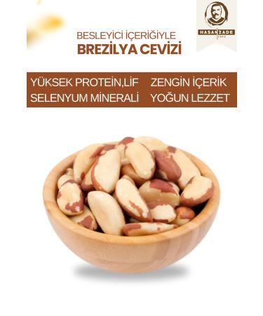 Hasanzade Natural Double Brazil Nut Raw 1 Kg Healthy Snack