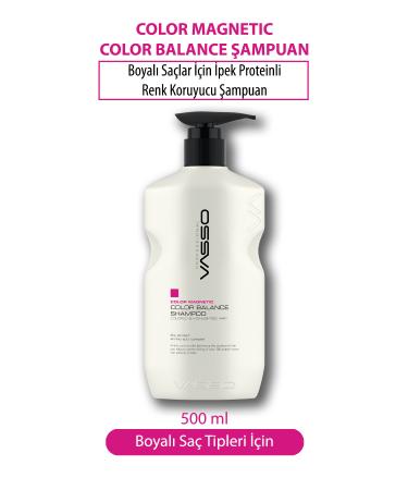 VASSO WOMEN Silk Protein Shine and Vitality Shampoo for Dyed Hair - Color Magnetic 500 ml