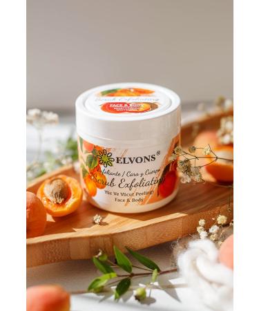 Elvons Scrub Apricot Particle Face Body Peeling Dead Cell Removal Malic Acid Glycolic Acid 150 ml - Buy Online on GoSupps.com