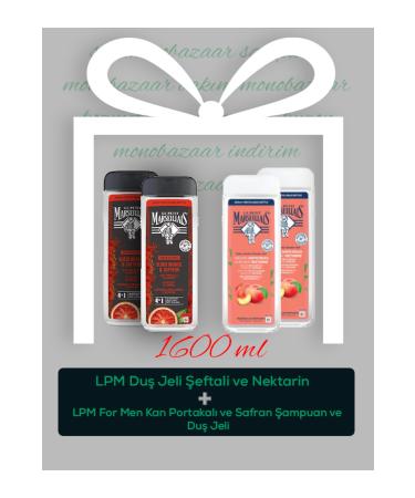 Le Petit Marseillais LPM Shower Gel Peach & Nectarine and LPM For Men Blood Orange & Saffron Shampoo & Shower Gel