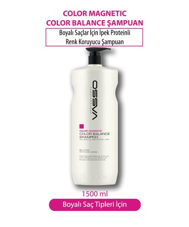 VASSO WOMEN Silk Protein Shine and Vitality Shampoo for Dyed Hair - Color Magnetic 1500ml