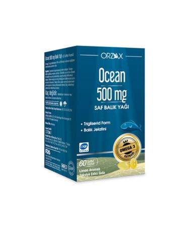 Ocean 500mg Fish Oil 60 Softgel Capsules Lemon Flavor