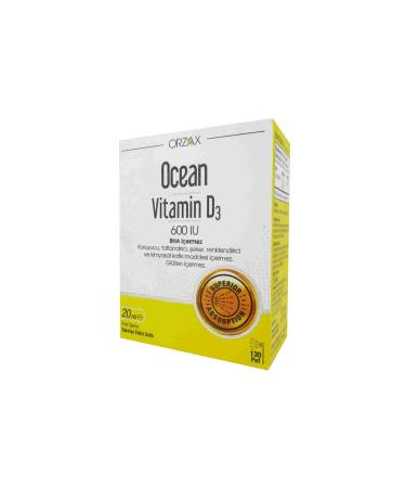 Ocean Vitamin D3 600 IU Oral Spray 20 ml Vitamin D3 Containing Supplementary Food